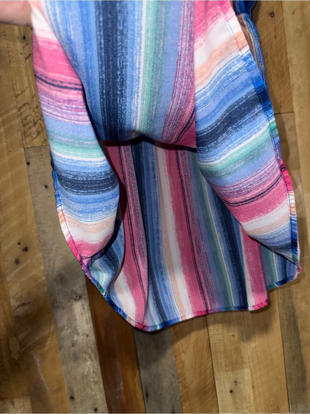 BeBop Multicolor Striped Sleeveless Shirt Dress - Picture 5 of 10